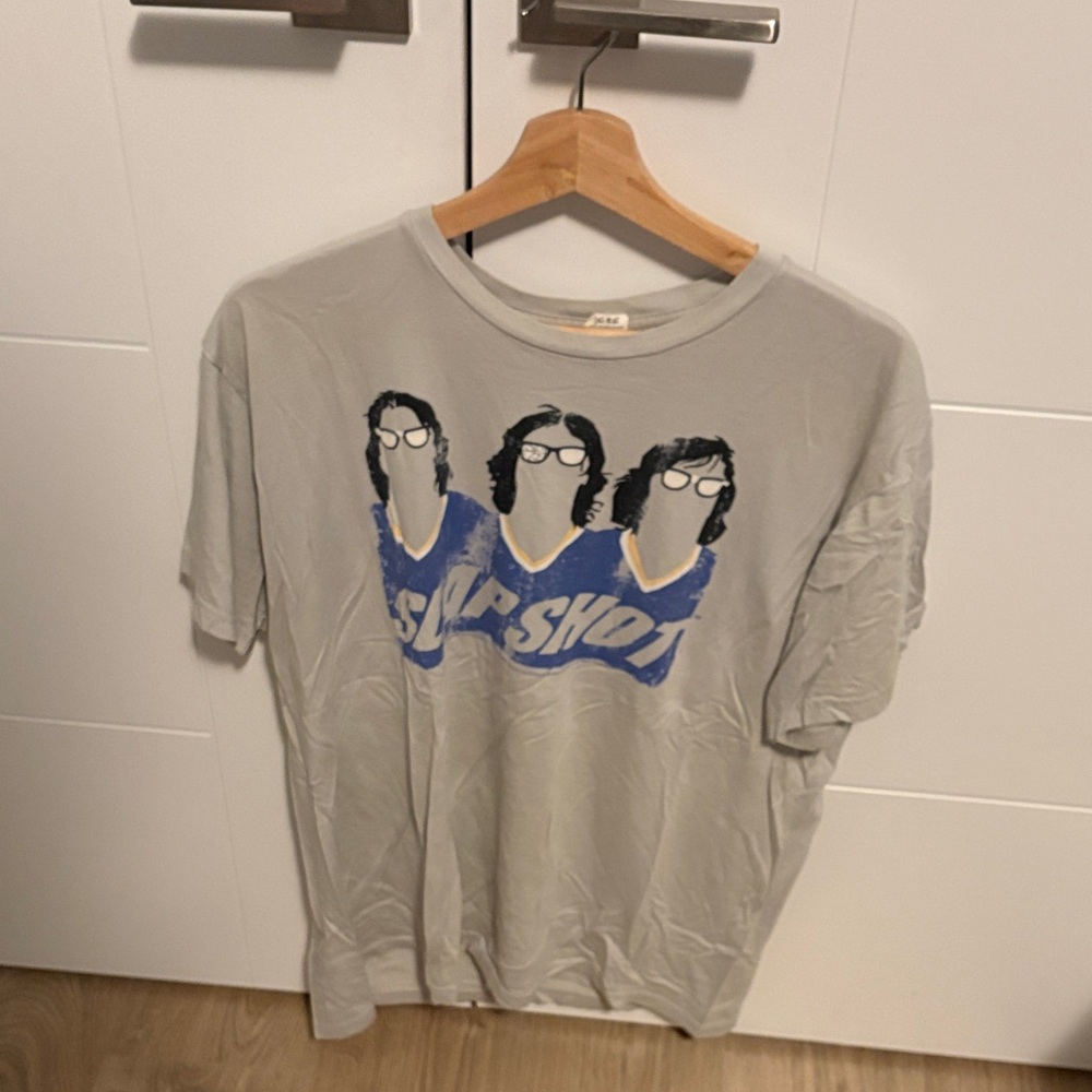 Hanson Brothers Slap Shot Movie Hanes Gray Graphic Tee - Short Sleeve Male XL